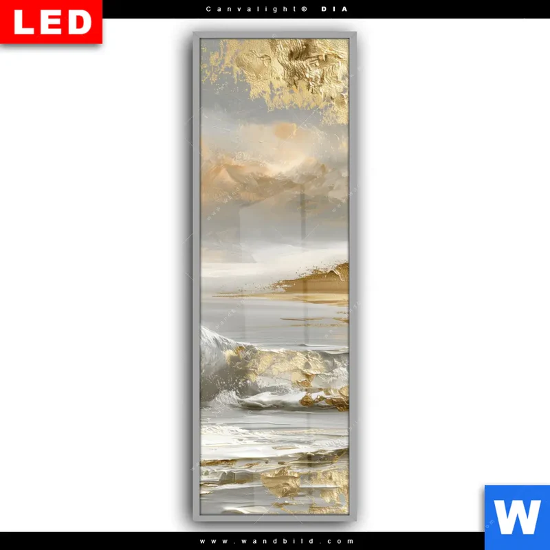 Leuchtbild Acrylglas Canvalight® DIA | Goldene Gezeiten | Schmal