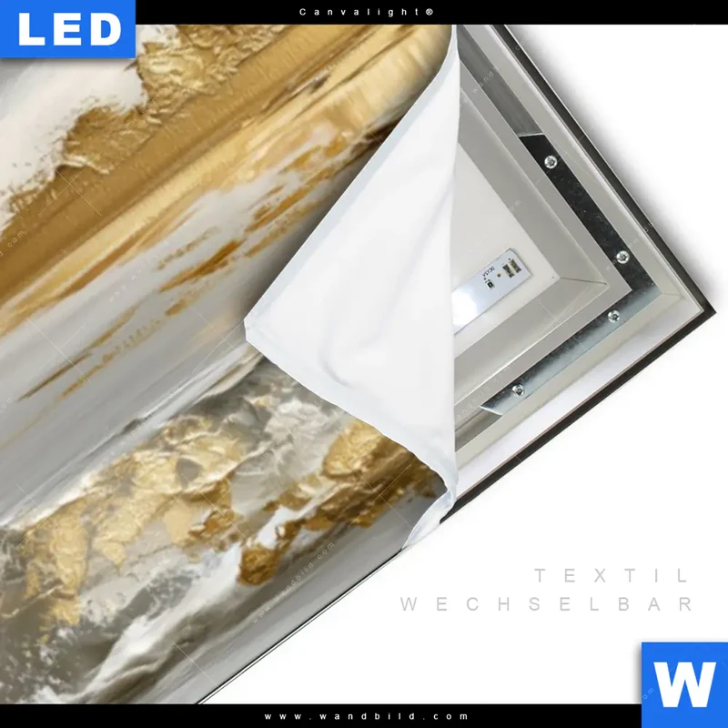 Canvalight® Leuchtbild | Goldene Gezeiten | Panorama