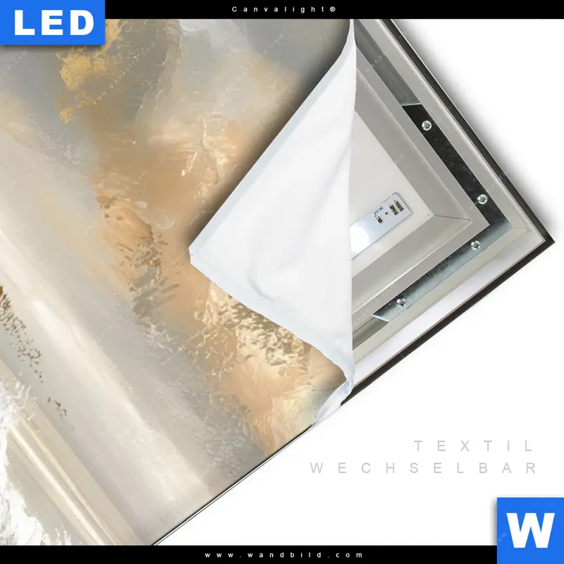 Canvalight® Leuchtbild | Goldene Gezeiten | Hochformat