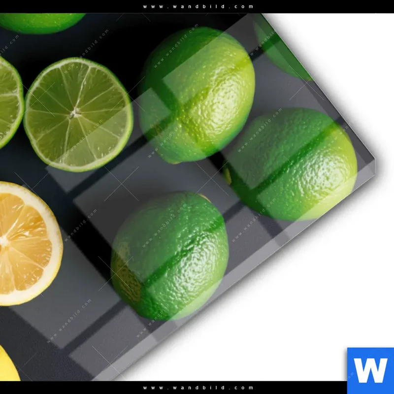 Acrylglasbild | Zitronen und Limetten | Hochformat