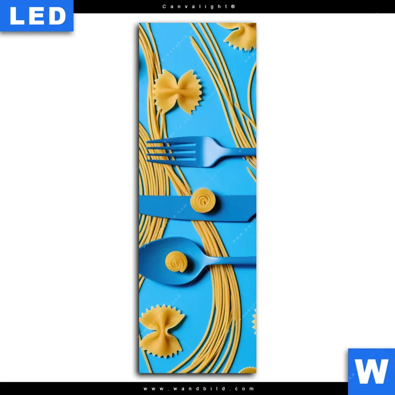 Canvalight® Leuchtbild | Pasta-Design - Moderne Küchenkunst | Schmal