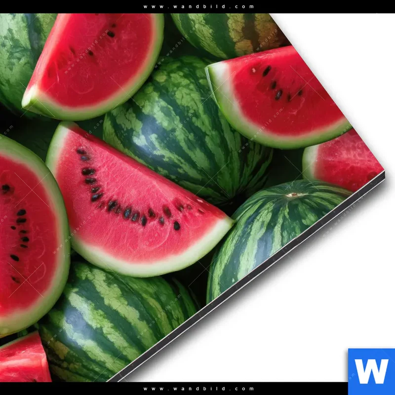 Alu-Dibond Bild | Wassermelonen - Rubinrote Verführung | Rund
