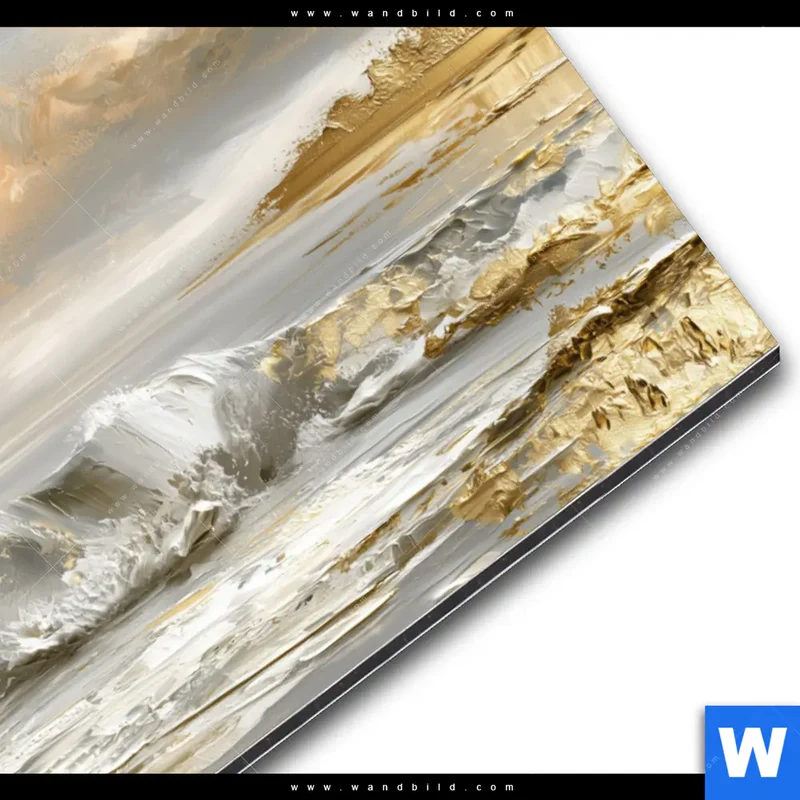 Alu-Dibond Bild | Goldene Gezeiten | Querformat