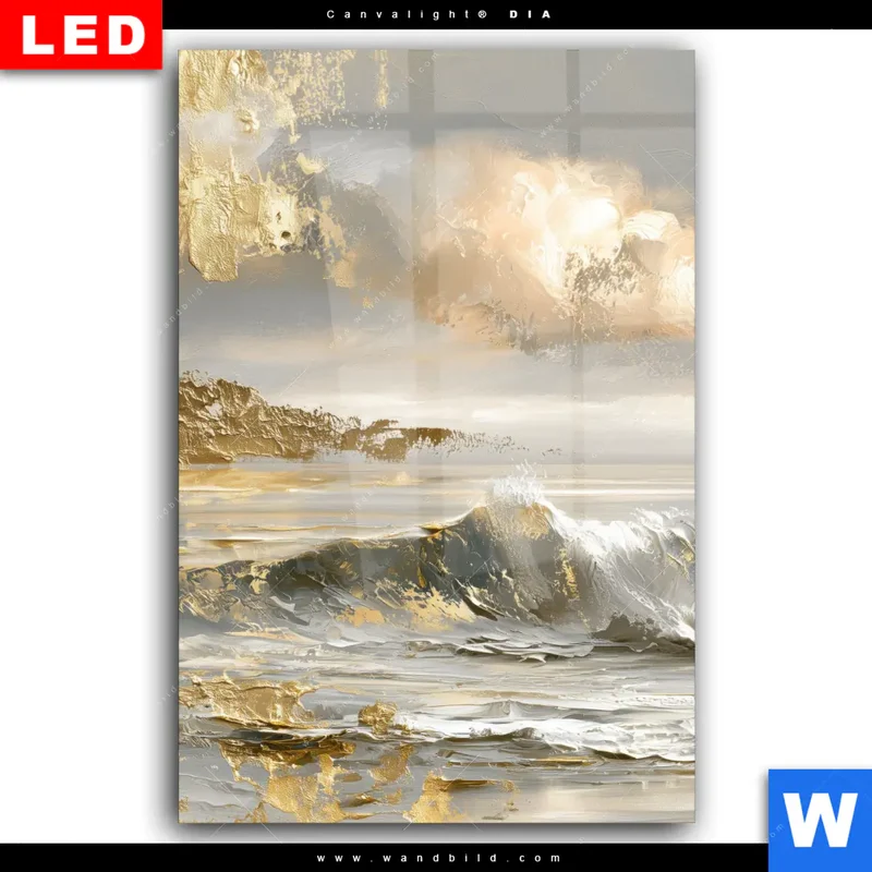 Wechselmotiv Acrylglas Canvalight® DIA | Goldene Gezeiten | Hochformat