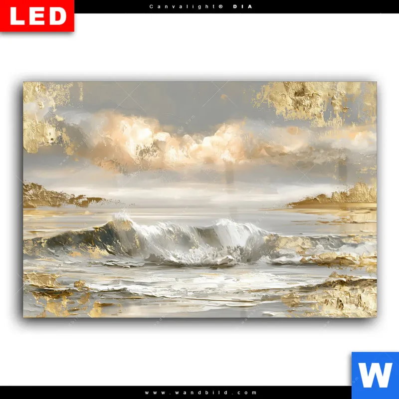 Wechselmotiv Acrylglas Canvalight® DIA | Goldene Gezeiten | Querformat