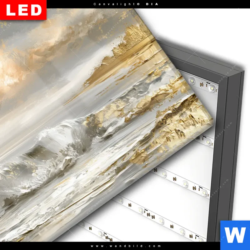 Wechselmotiv Acrylglas Canvalight® DIA | Goldene Gezeiten | Querformat