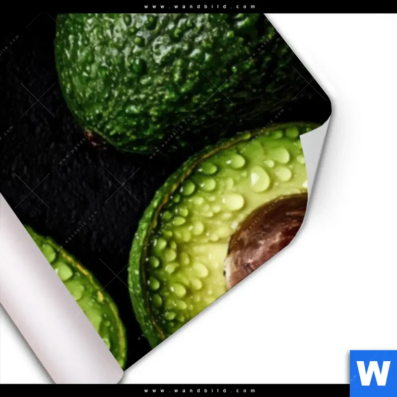 Poster | Avocados mit Wassertropfen | Panorama
