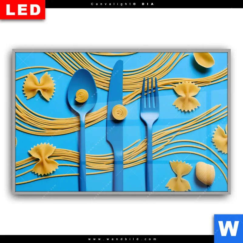 Leuchtbild Acrylglas Canvalight® DIA | Pasta-Design - Moderne Küchenkunst | Querformat