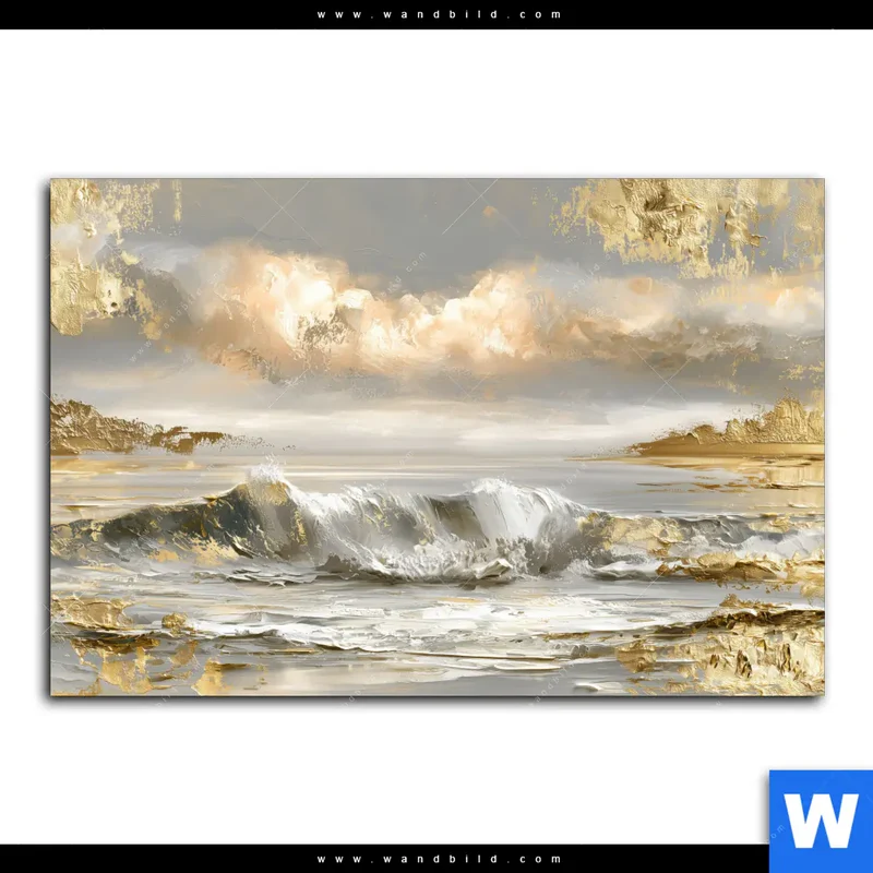 Acrylglasbild | Goldene Gezeiten | Querformat