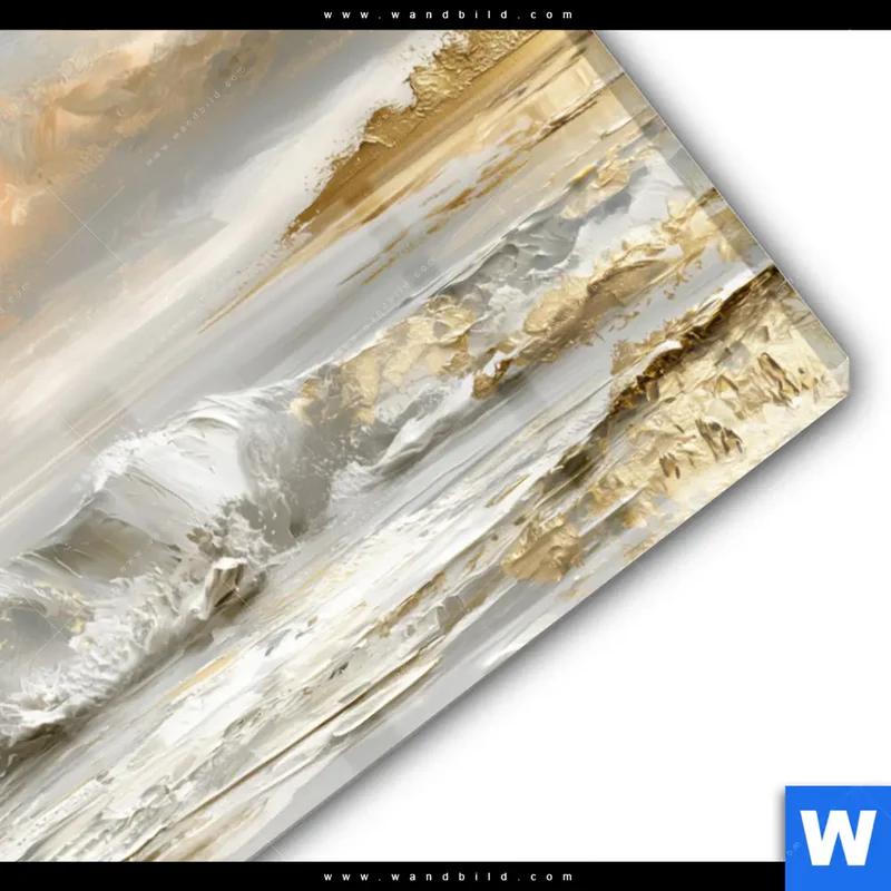 Acrylglasbild | Goldene Gezeiten | Querformat