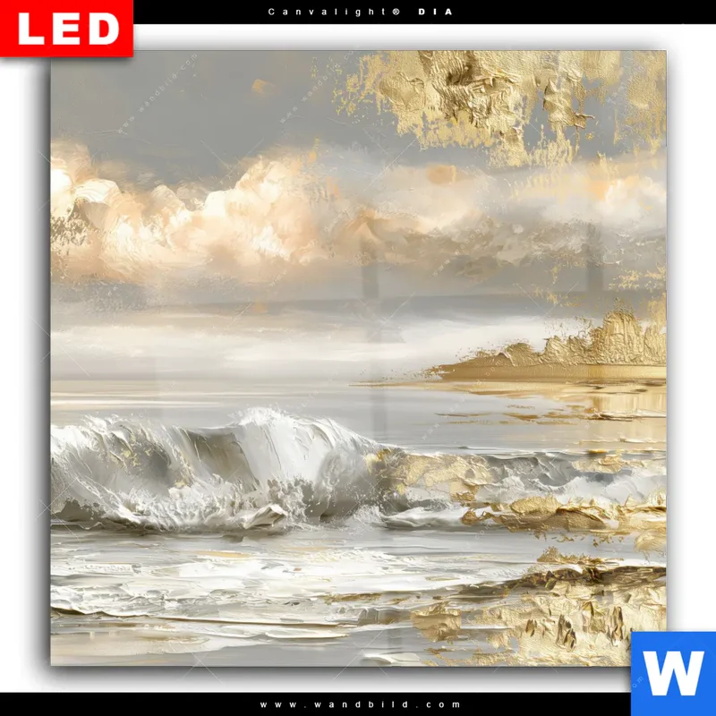 Wechselmotiv Acrylglas Canvalight® DIA | Goldene Gezeiten | Quadrat
