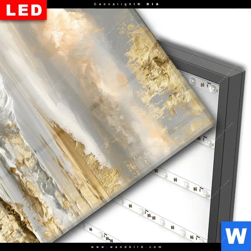 Wechselmotiv Acrylglas Canvalight® DIA | Goldene Gezeiten | Quadrat