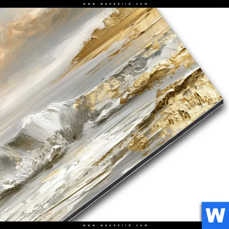 Alu-Dibond Bild | Goldene Gezeiten | Quadrat