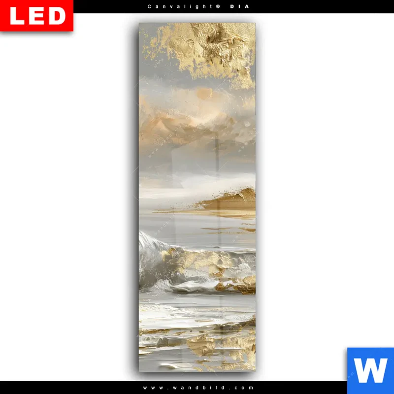 Wechselmotiv Acrylglas Canvalight® DIA | Goldene Gezeiten | Schmal