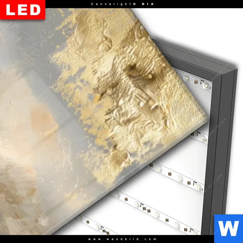 Wechselmotiv Acrylglas Canvalight® DIA | Goldene Gezeiten | Schmal