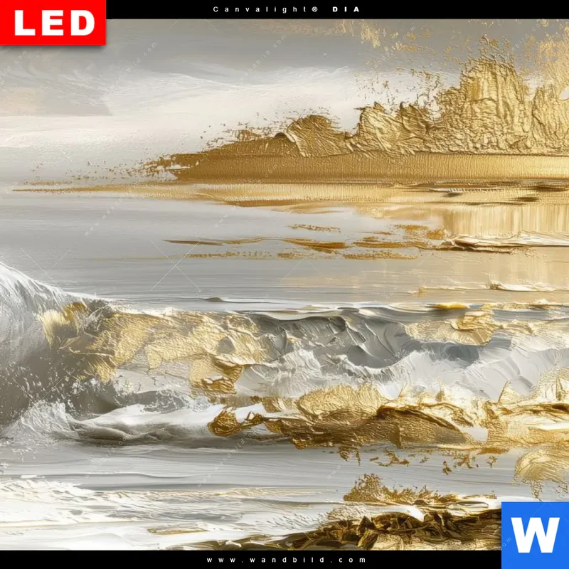 Wechselmotiv Acrylglas Canvalight® DIA | Goldene Gezeiten | Schmal