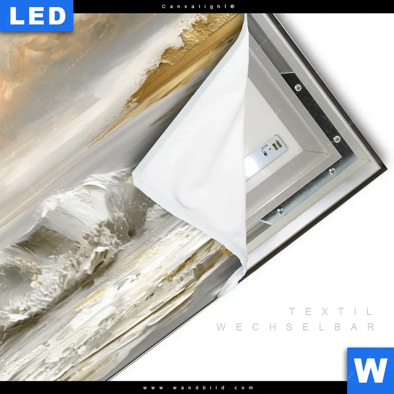 Canvalight® Leuchtbild | Goldene Gezeiten | Querformat
