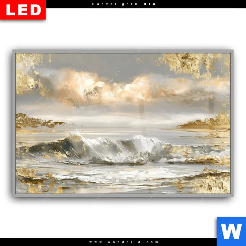 Leuchtbild Acrylglas Canvalight® DIA | Goldene Gezeiten | Querformat