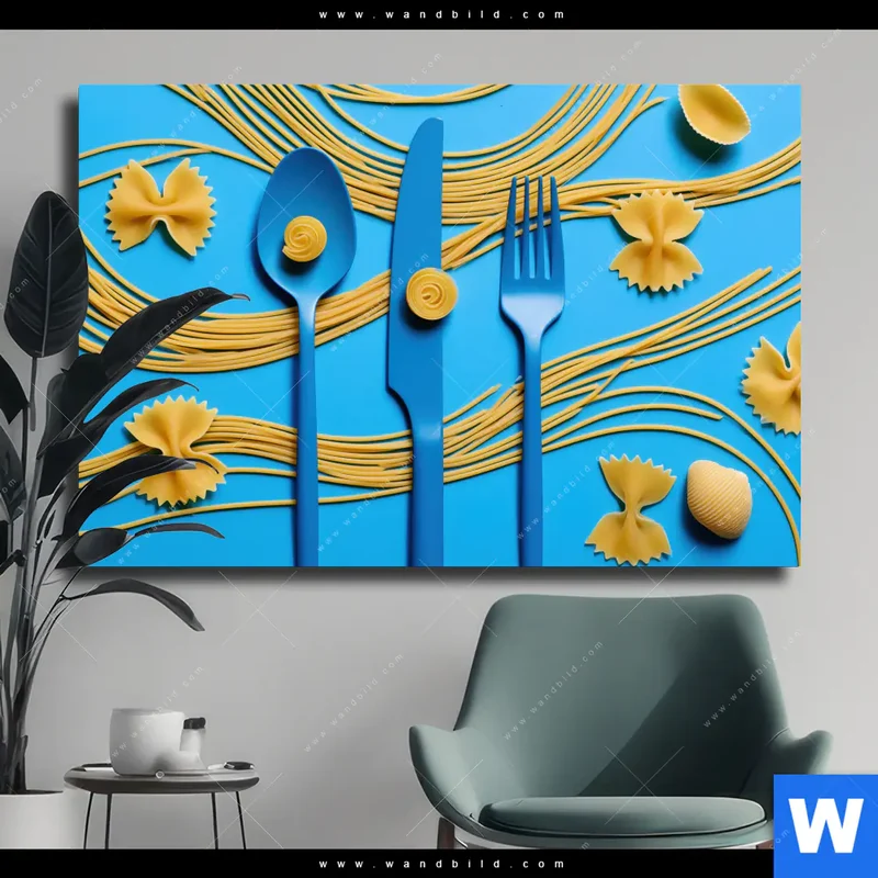 Leinwandbild | Pasta-Design - Moderne Küchenkunst | Querformat