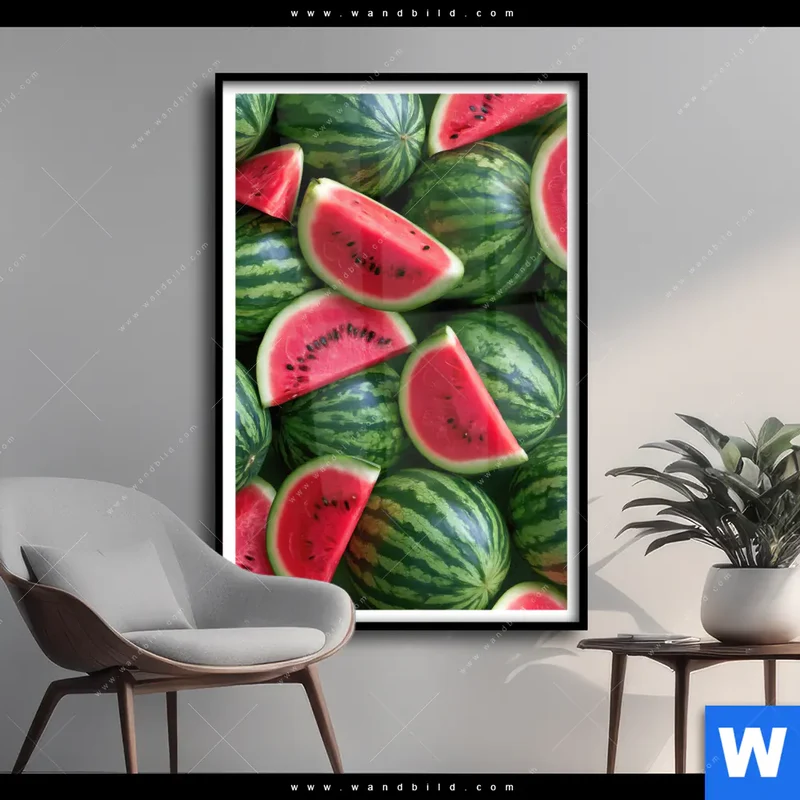 Poster | Wassermelonen - Rubinrote Verführung | Hochformat