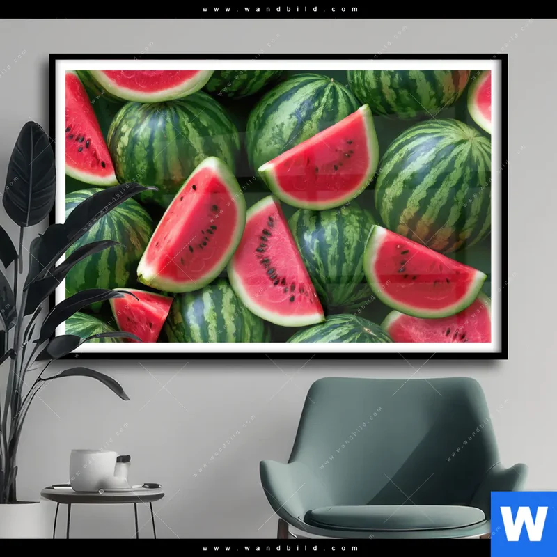 Poster | Wassermelonen - Rubinrote Verführung | Querformat