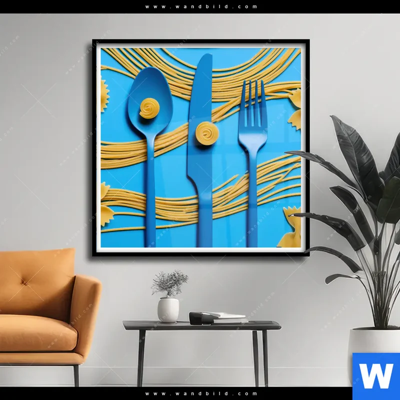 Poster | Pasta-Design - Moderne Küchenkunst | Quadrat
