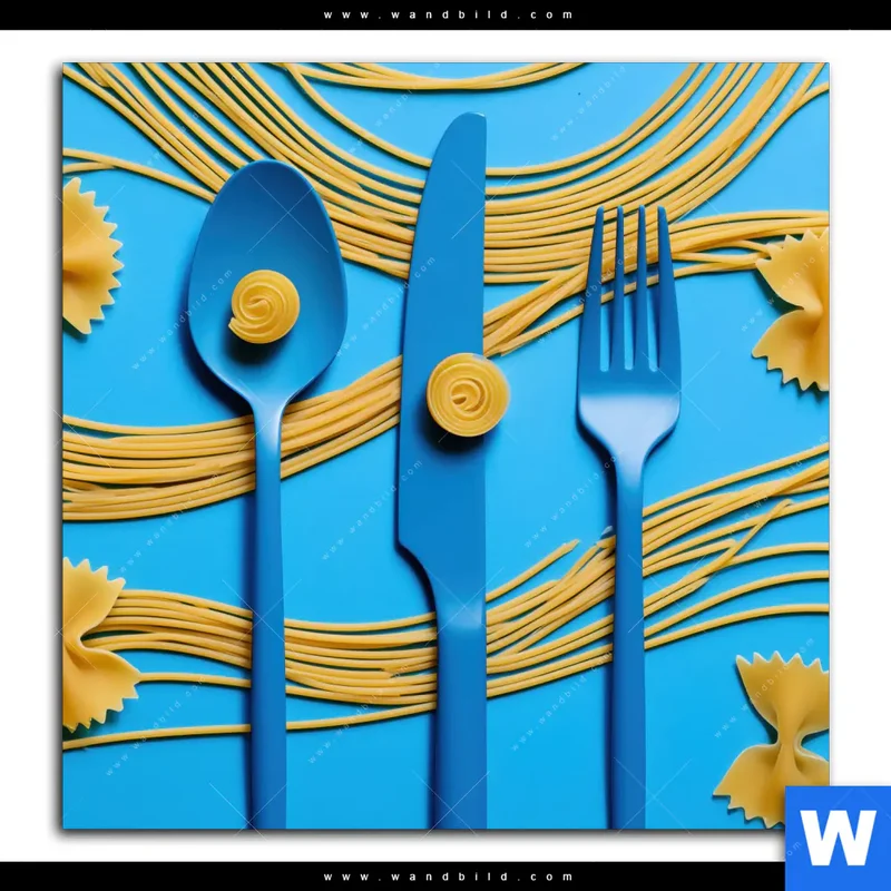 Poster | Pasta-Design - Moderne Küchenkunst | Quadrat