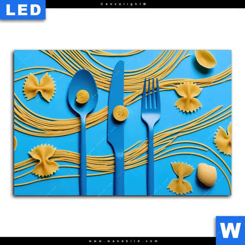Canvalight® Leuchtbild | Pasta-Design - Moderne Küchenkunst | Querformat