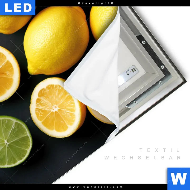 Canvalight® Leuchtbild | Zitronen und Limetten | Querformat