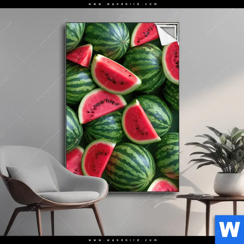 Spannbild | Wassermelonen - Rubinrote Verführung | Hochformat