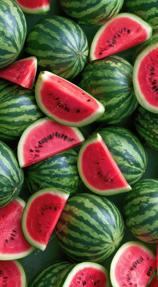 Spannbild | Wassermelonen - Rubinrote Verführung | Hochformat