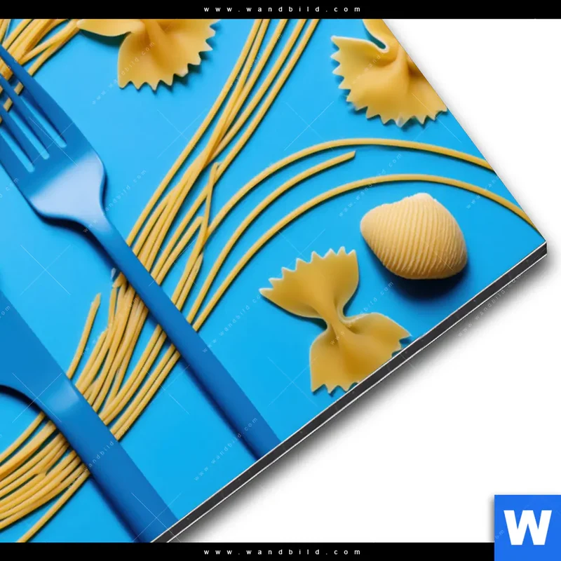 Alu-Dibond Bild | Pasta-Design - Moderne Küchenkunst | Hochformat