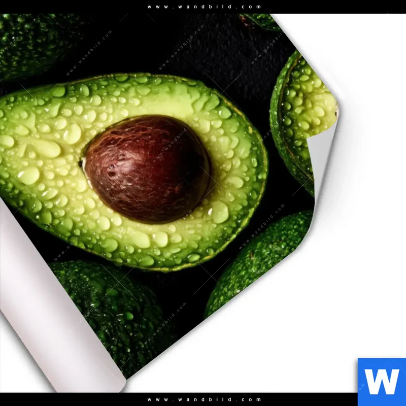 Poster | Avocados mit Wassertropfen | Querformat