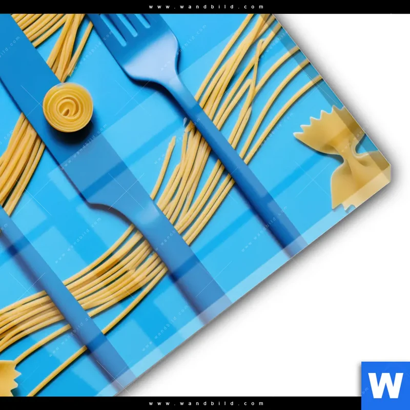 Acrylglasbild | Pasta-Design - Moderne Küchenkunst | Rund