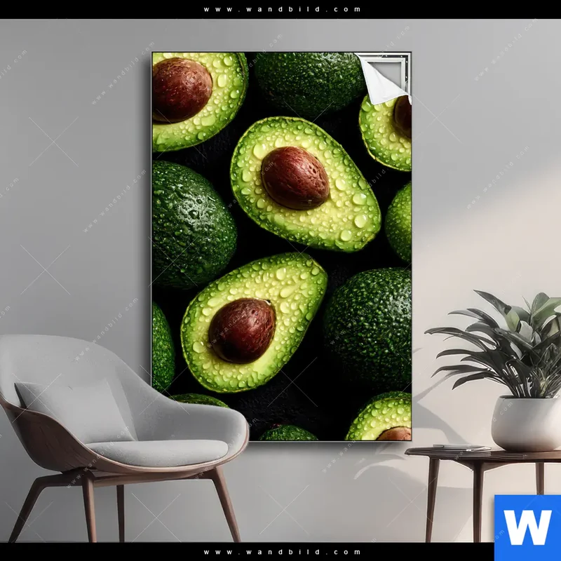 Spannbild | Avocados mit Wassertropfen | Hochformat