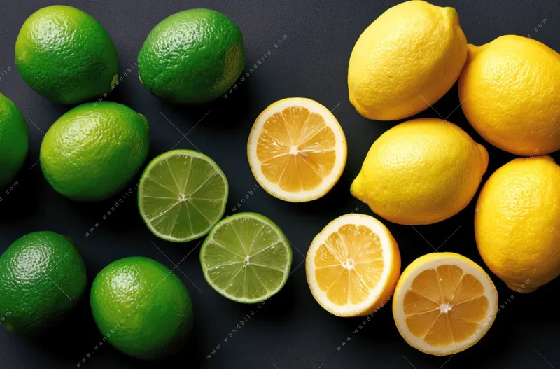 Canvalight® Leuchtbild | Zitronen und Limetten | Panorama