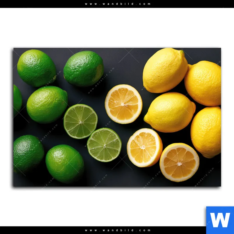 Leinwandbild | Zitronen und Limetten | Querformat