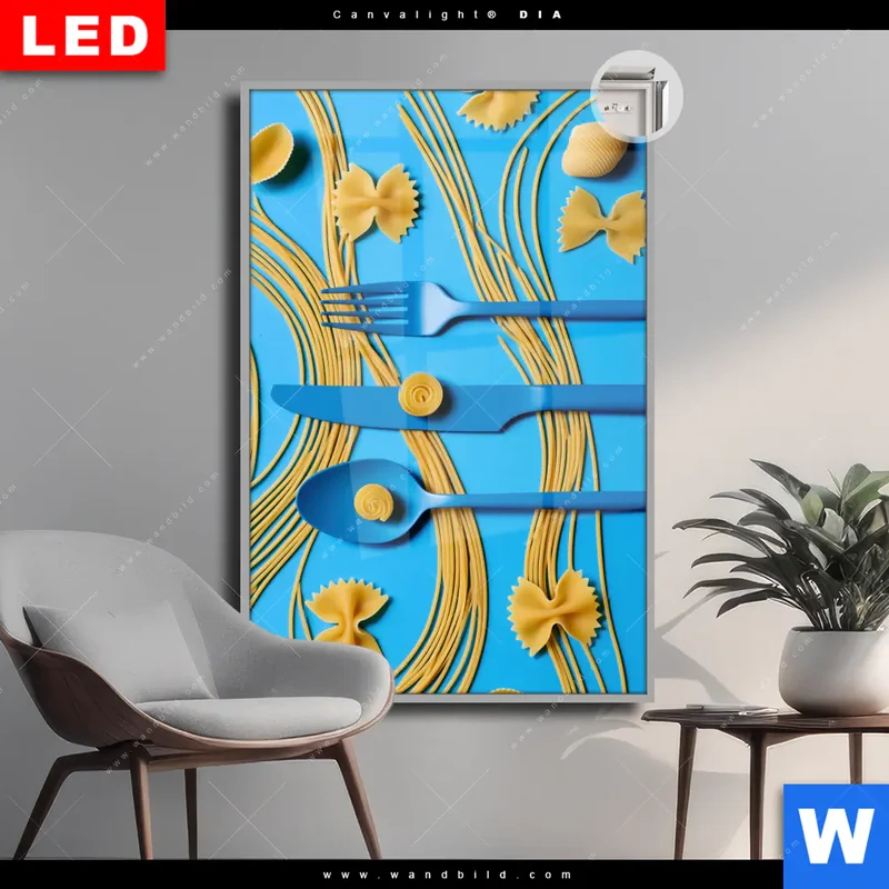 Leuchtbild Acrylglas Canvalight® DIA | Pasta-Design - Moderne Küchenkunst | Hochformat