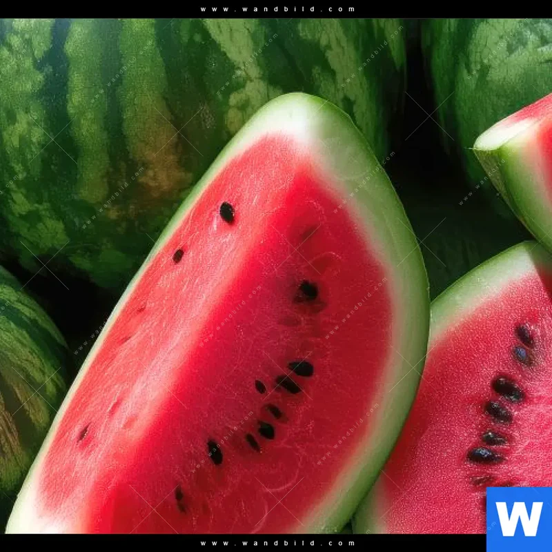 Canvalight® Leuchtbild | Wassermelonen - Rubinrote Verführung | Quadrat