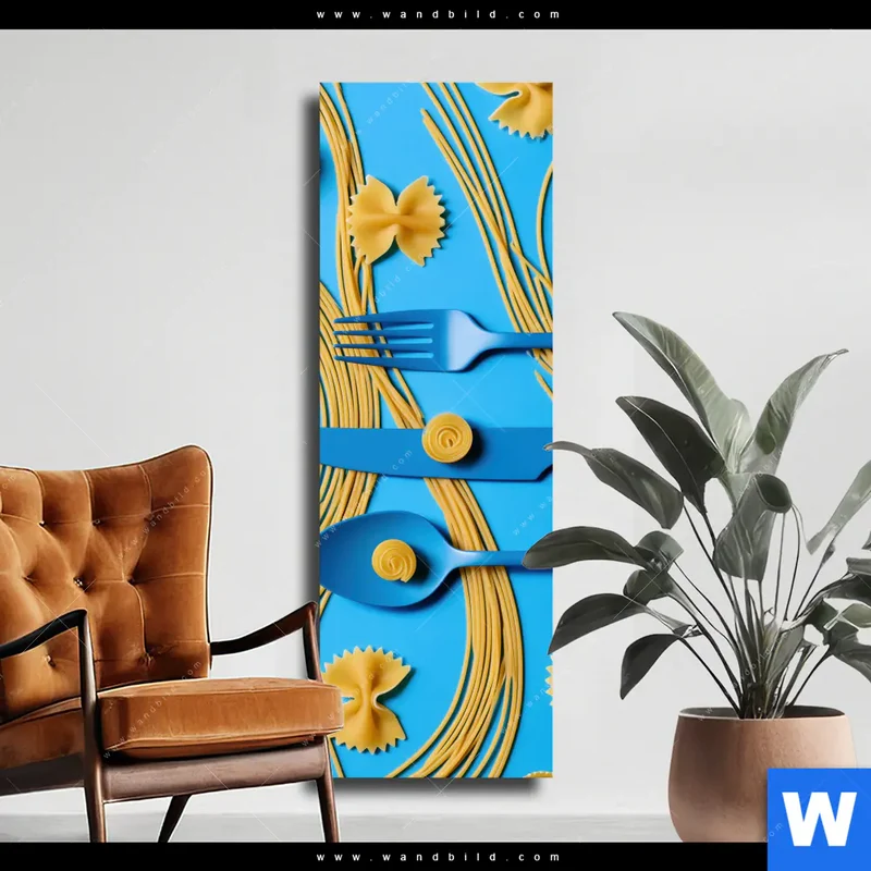 Leinwandbild | Pasta-Design - Moderne Küchenkunst | Schmal