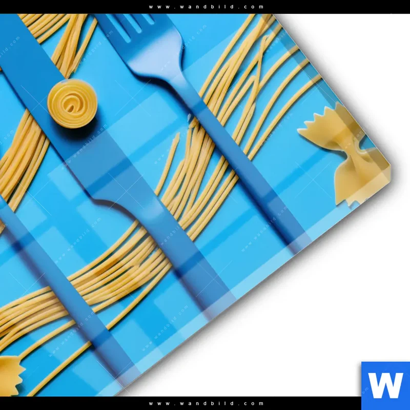 Acrylglasbild | Pasta-Design - Moderne Küchenkunst | Quadrat