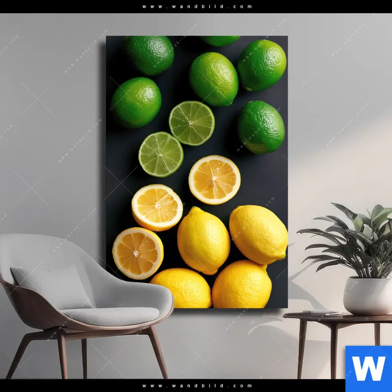 Leinwandbild | Zitronen und Limetten | Hochformat
