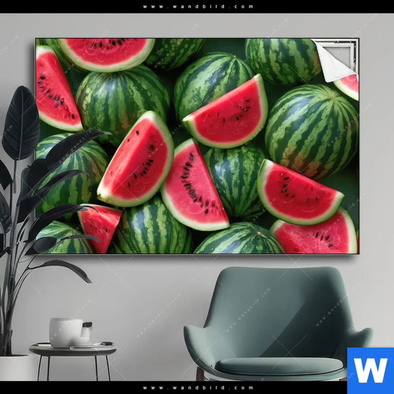 Spannbild | Wassermelonen - Rubinrote Verführung | Querformat