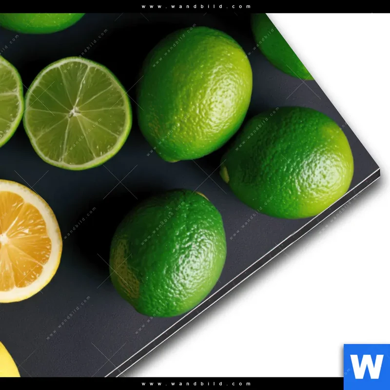 Alu-Dibond Bild | Zitronen und Limetten | Hochformat