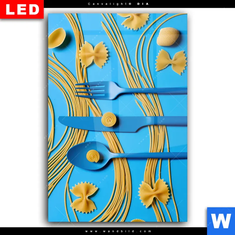 Wechselmotiv Acrylglas Canvalight® DIA | Pasta-Design - Moderne Küchenkunst | Hochformat