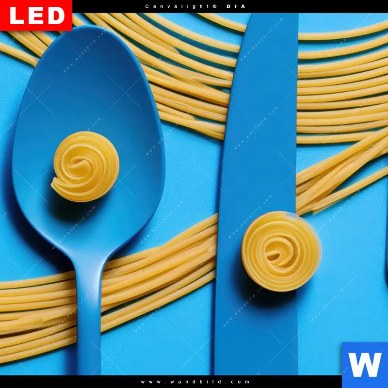 Wechselmotiv Acrylglas Canvalight® DIA | Pasta-Design - Moderne Küchenkunst | Hochformat