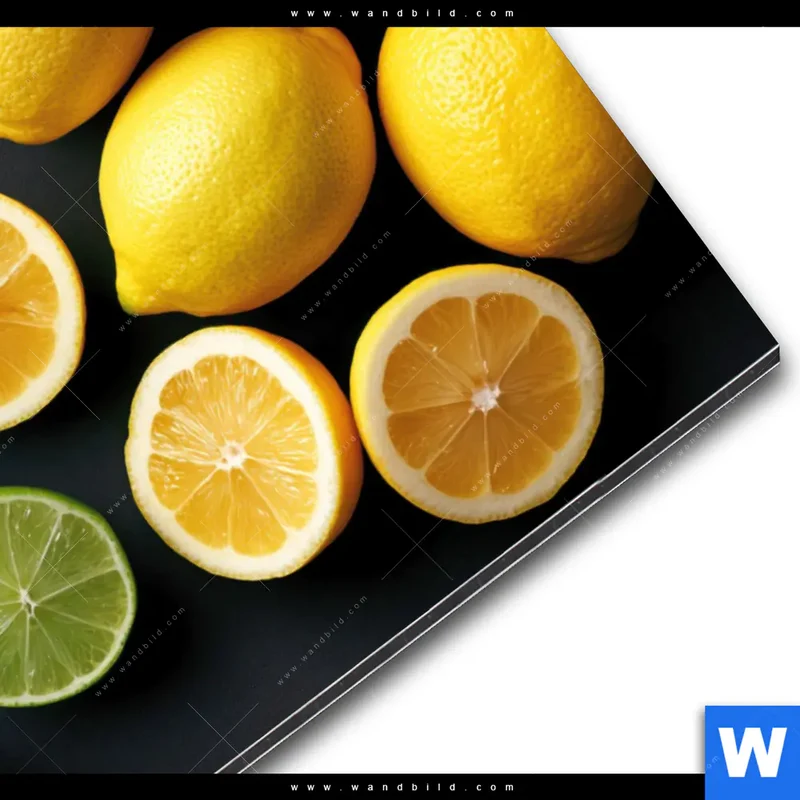 Alu-Dibond Bild | Zitronen und Limetten | Querformat