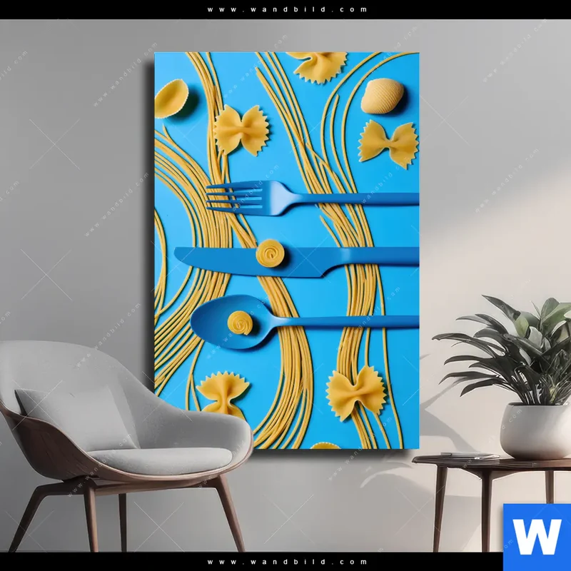 Leinwandbild | Pasta-Design - Moderne Küchenkunst | Hochformat