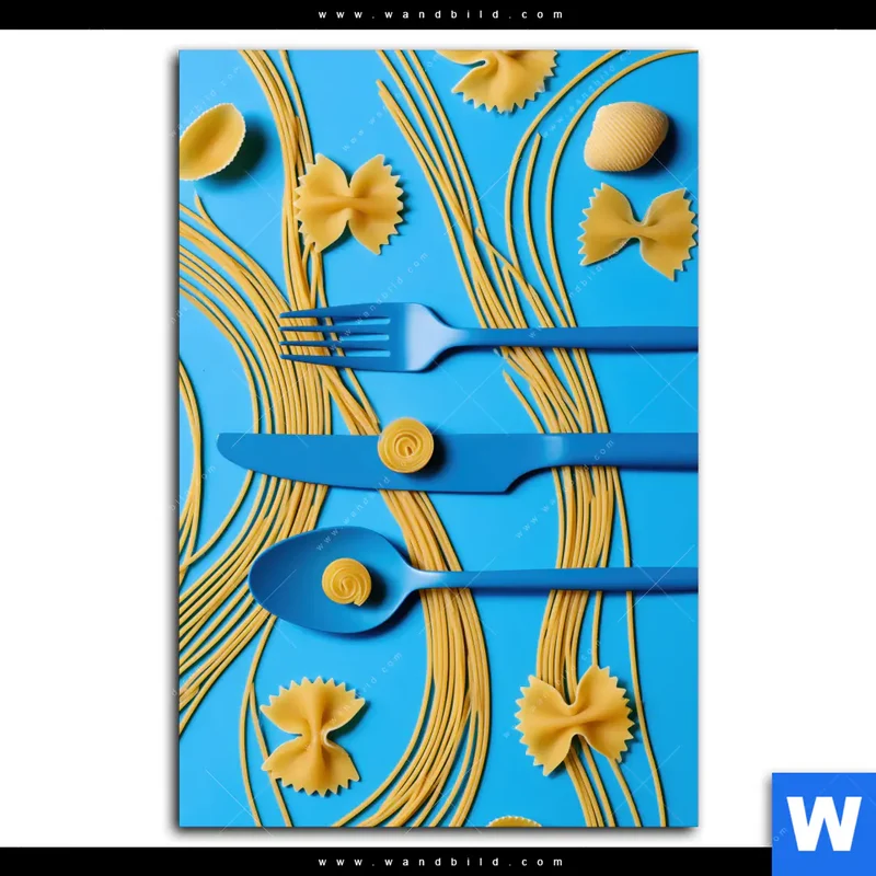 Leinwandbild | Pasta-Design - Moderne Küchenkunst | Hochformat