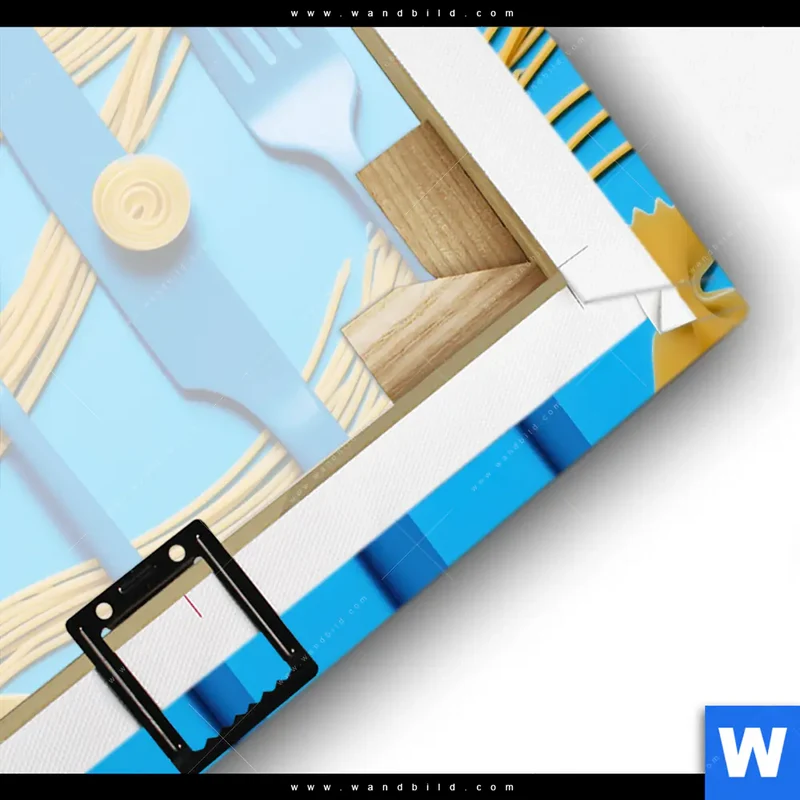 Leinwandbild | Pasta-Design - Moderne Küchenkunst | Quadrat